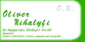 oliver mihalyfi business card