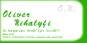 oliver mihalyfi business card